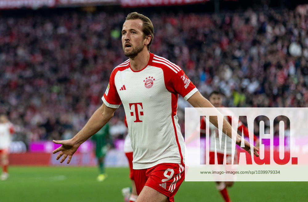 Harry Kane (FC Bayern Muenchen, 9) bejubelt sein Tor zum 2:1. GER, FC Bayern Muenchen gegen Borussia Moenchengladbach, Fussball, Bundesliga, 20. Spieltag, Spielzeit 2023 2024, 03.02.2024. . GER, FC Bayern Muenchen gegen Borussia Moenchengladbach, Fussball, Bundesliga, 20. Spieltag, Spielzeit 2023 2024, 03.02.2024. Muenchen