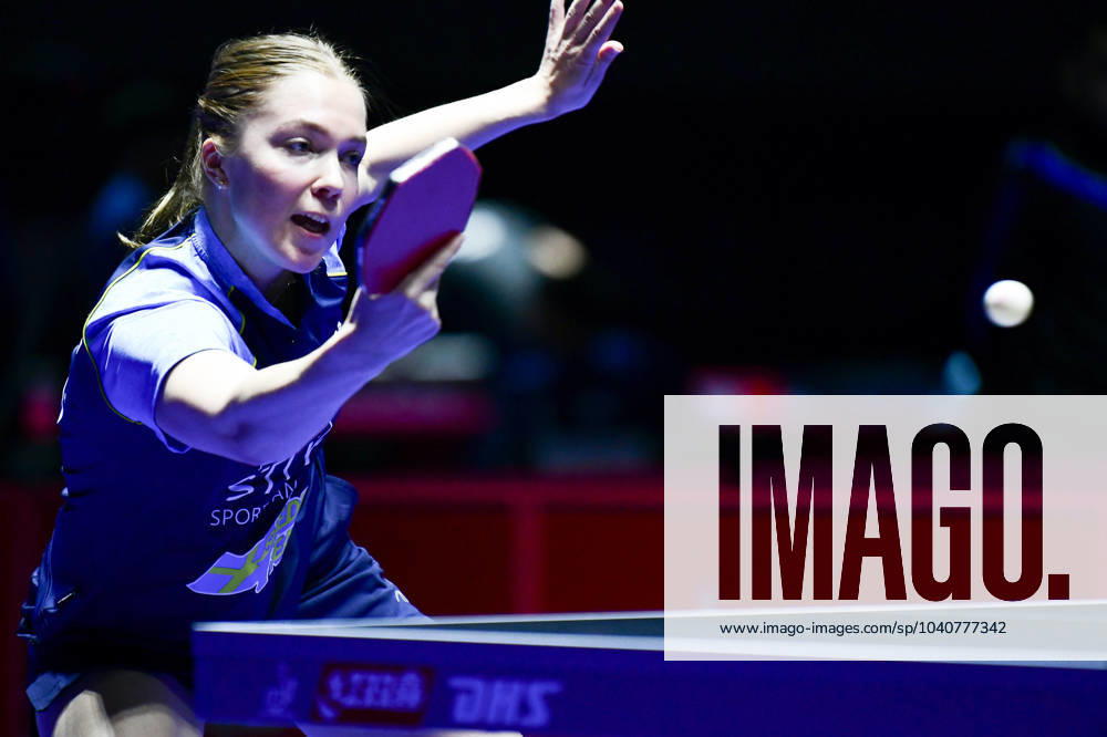 Christina Källberg of Sweden during day 2 of the World Team Table tennis, Tischtennis Championships on February 17, 2024 in Busan. Photo: Manfred Schillings BILDBYRAN kod XZ XZ0161 bordtennis table tennis pingis world team championships day 2 bbeng
