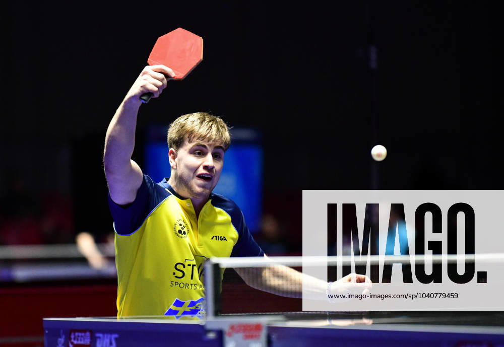 Truls Möregardh of Sweden during day 1 of the World Team Table tennis, Tischtennis Championships on February 16, 2024 in Busan. Photo: Manfred Schillings BILDBYRAN kod XY XY0018 bordtennis table tennis pingis world team championships day 1 bbeng sverige