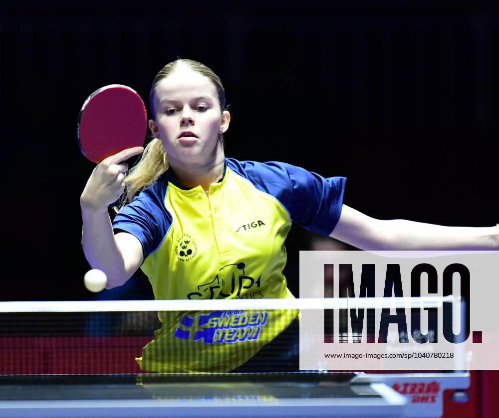 Filippa Bergand of Sweden during day 3 of the World Team Table tennis, Tischtennis Championships on February 18, 2024 in Busan. Photo: Manfred Schillings BILDBYRAN kod XZ XZ0162 bordtennis table tennis pingis world team championships day 3 bbeng
