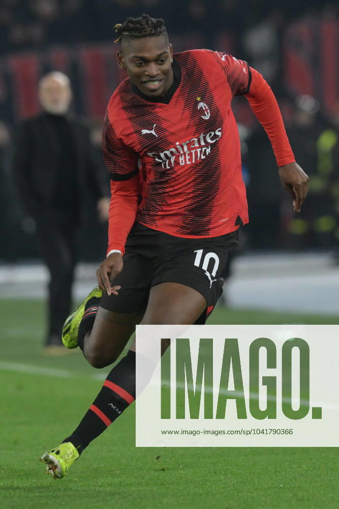 Italy: Serie A - SS Lazio vs AC Milan Rafael Leão of AC Milan in action during the Serie A match between SS Lazio vs AC Milan at Olimpic Stadium on March1,2024 in Rome, italy Rome Italy
