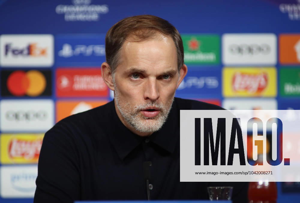 München, Deutschland 05. März 2024: Fussball, Herren, Champions League, Saison 2023 2024, Achtelfinale Rückspiel, FC Bayern München - Lazio Rom, Allianz Arena Thomas Tuchel, Trainer (FC Bayern München) auf der Pressekonferenz, Kopf, Portrait