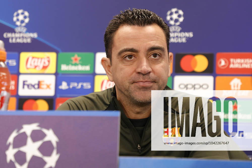Xavi Hernandez during press conference, PK, Pressekonferenz on the eve of their UEFA Champions League 2 leg round of 16 football match against SSC Napoli at the Joan Gamper training ground in Sant Joan Despi, near Barcelona, on March 11, 2023 Barcellona SPAIN - ZUMAl131 20240311_zsp_l131_004