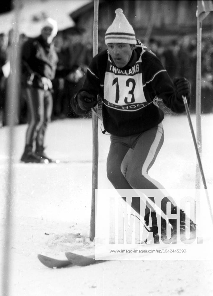 Spezialslalom der Herren in Hindelang 06.01.1964 Jean-Claude Killy (Frankreich) in Aktion