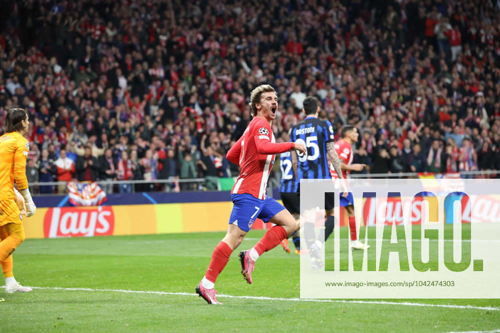 Champions League match between Atletico Madrid vs Inter 03 13 2024 Madrid, second leg of the 2023 24 Champions League round of 16, football match between CF Atletico Madrid vs FC Internazionale Milano at the Civita Metropolitano stadium in Madrid In picture: Antoine Griezmann of Atletico de Madrid Madrid stadio Civitas Metropolitano di Madrid madrid SPAGNA
