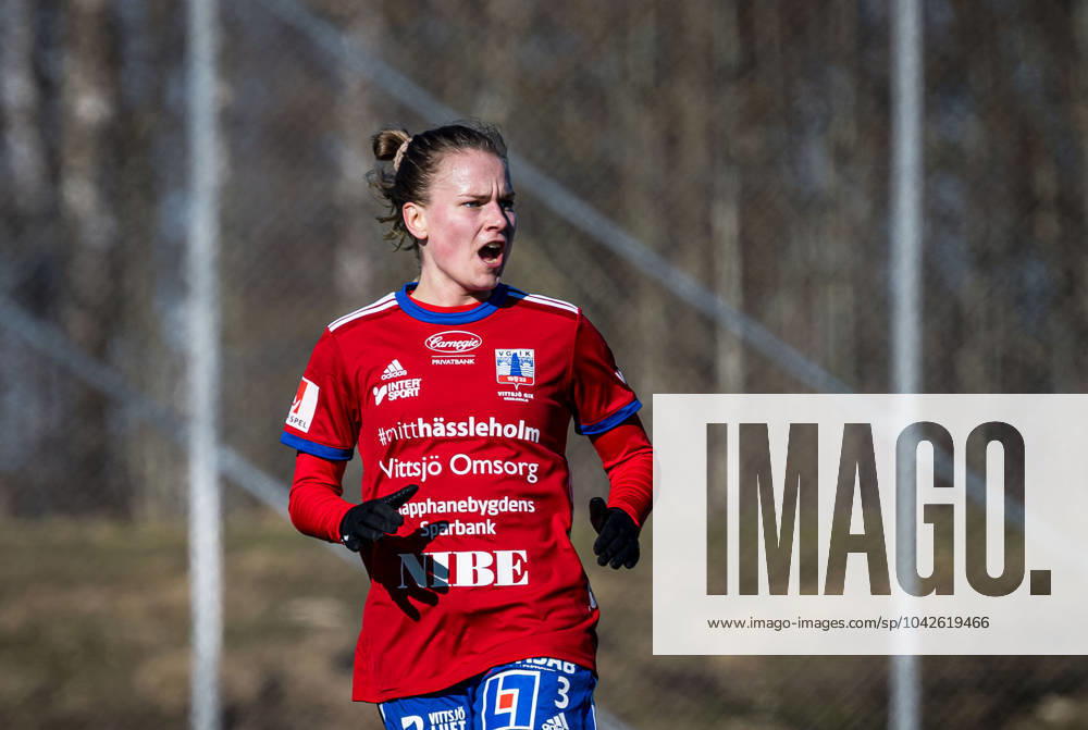 Vittsjös Julia Tunturi under fotbollsmatchen i Svenska Cupen mellan Vittsjö och FC Rosengard den 17 mars 2024 i Sösdala.