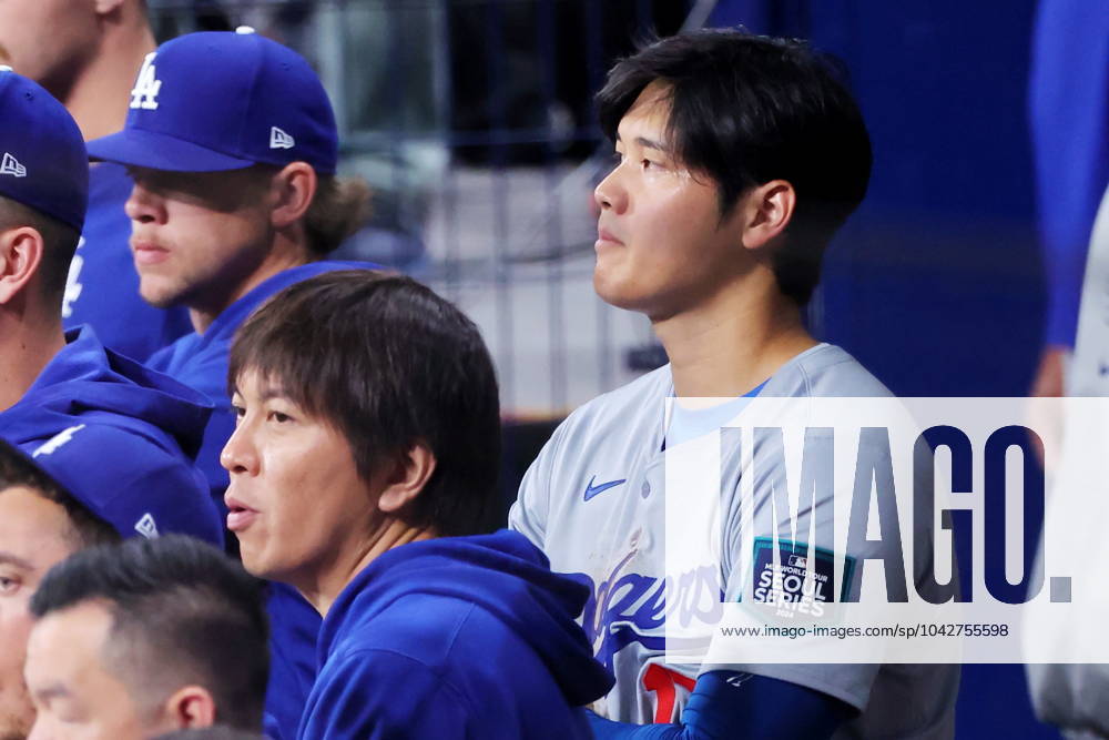 (L-R) Ippei Mizuhara, Shohei Ohtani (Dodgers), MARCH 20, 2024 - Baseball : MLB, Baseball Herren, USA World Tour Seoul Series opening game 1 between the San Diego Padres and the Los Angeles Dodgers at Gocheok Sky Dome, Seoul, South Korea. (247832559)