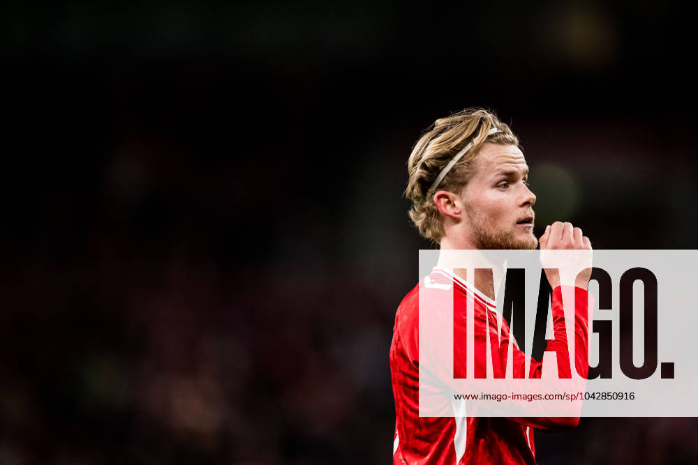 Morten Hjulmand of Denmark during the International Friendly, Länderspiel, Nationalmannschaft football match between Denmark and Switzerland on March 23, 2024 in Copenhagen. Photo: Petter Arvidson BILDBYRAN kod PA PA0782 fotboll football soccer fotball träningslandskamp international friendly danmark denmark schweiz switzerland bbeng