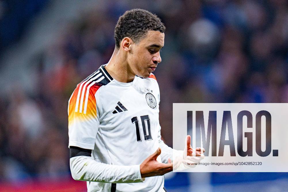 Jamal Musiala (Deutschland, 10) Frankreich vs. Deutschland, Herren, Fussball, Testspiel, 23.03.2024 Frankreich vs. Deutschland, Herren, Fussball, Testspiel, 23.03.2024 Lyonn