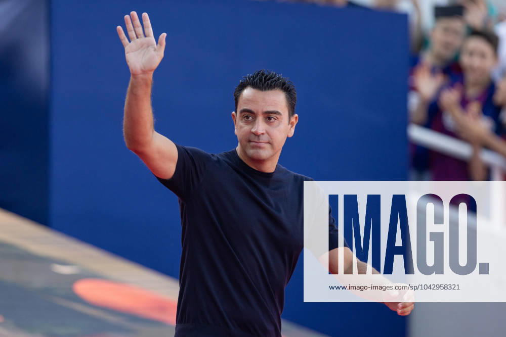 2023-08-08 FC Barcelona, Barca v Tottenham Hotspurs FC - Friendly Joan Gamper trophy BARCELONA, SPAIN - AUGUST 8: Xavi Hernandez of FC Barcelona during the Friendly Joan Gamper trophy match between FC Barcelona and Tottenham Hotspurs FC at the Estadi Olimpic Lluis Companys on August 8, 2023 in Barcelona, Spain (Photo by Dax Images BSR Agency) Barcelona Spain Content not available for redistribution in The Netherlands directly or indirectly through any third parties.