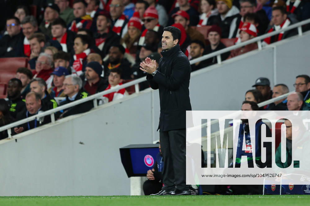 London, England, 9th April 2024. Mikel Arteta, manager of Arsenal on the touchline during the UEFA Champions League match at the Emirates Stadium, London. Picture credit should read: Kieran Cleeves Sportimage . SPI-3065-0071