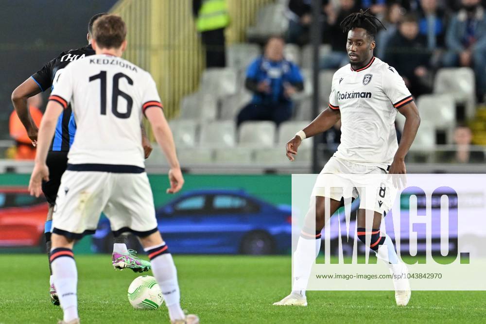 Club Brugge vs PAOK Soualiho Meite (8) of PAOK pictured during the Uefa Conference League Quarter final round - first leg game in the 2023-2024 season between Club Brugge KV and PAOK Saloniki on April 11 , 2024 in Brugge, Belgium. (Photo by David Catry Isosport) BRUGGE BELGIUM