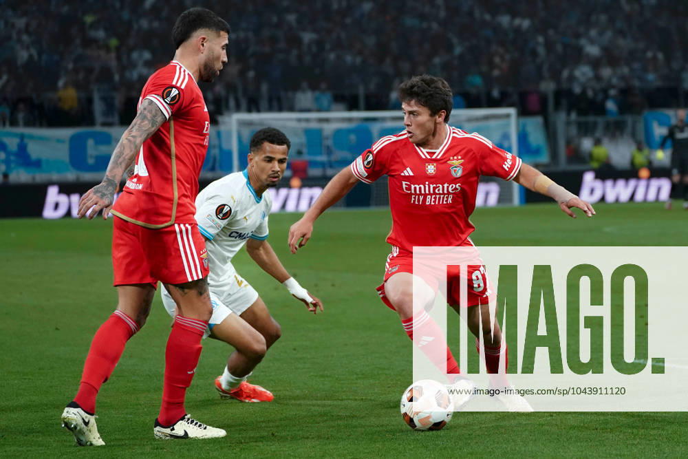 Joao Neves (SL Benfica) FOOTBALL : Olympique de Marseille vs SL Benfica - Ligue Europa - Quart de finale retour - Marseille - 18 04 2024 NorbertScanella Panoramic