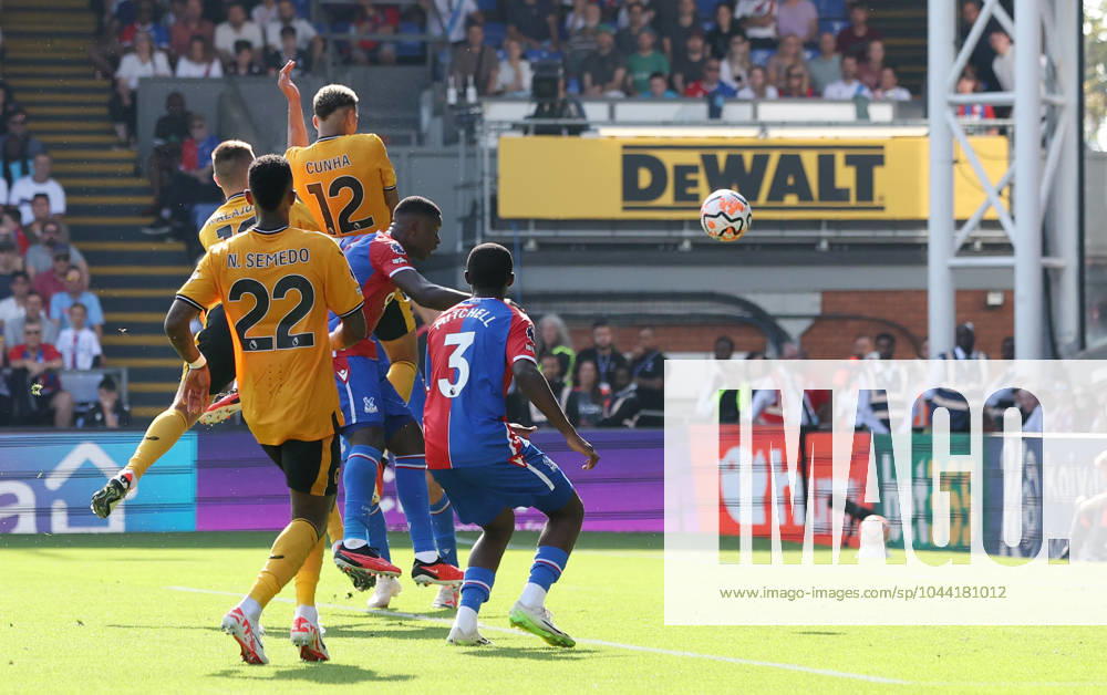 Crystal Palace v Wolverhampton Wanderers - Premier League - Selhurst Park September 3, 2023, London: London, England, 3rd September 2023. Matheus Cunha of Wolverhampton Wanderers scores to make it 3-2 during the Premier League match at Selhurst Park, London. London