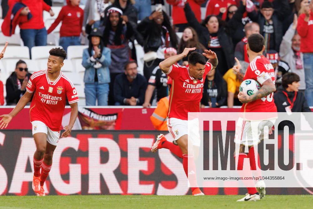 Marcos Leonardo after scoring goal during Liga Portugal game between SL Benfica and SC Braga at Estadio Da Luz, Lisbon, Portugal. (Maciej Rogowski) Lisbon Estadio Da Luz Portugal