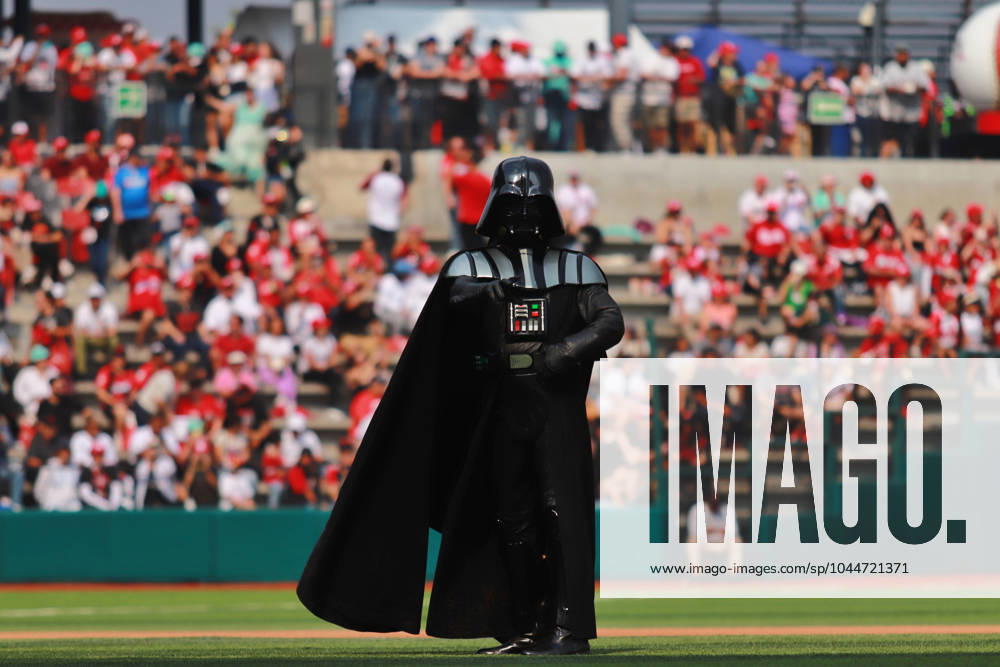 A person wearing Darth Vader costume on the occasion of Star Wars Day is seen during the match 2 of the series between Guerreros de Oaxaca and the Diablos Rojos del Mo xico of the Mexican Baseball League (LMB) at the Alfredo Harp Heloº Stadium. Diablos Rojos beat Guerreros de Oaxaca 12-2 Mexico City Mexico - ZUMAe321 20240504_zsa_e321_014