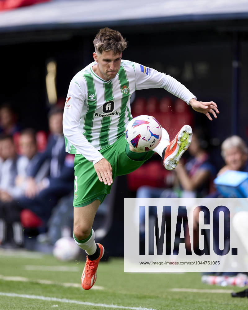 CA Osasuna v Real Betis Balompie - LaLiga EA Sports Juan Miranda of Real Betis Balompie in action during the LaLiga EA Sports match between CA Osasuna and Real Betis Balompie at El Sadar on May 5, 2024, in Pamplona, Spain. Pamplona El Sadar Navarra Spain RL_OSAvBET_00030