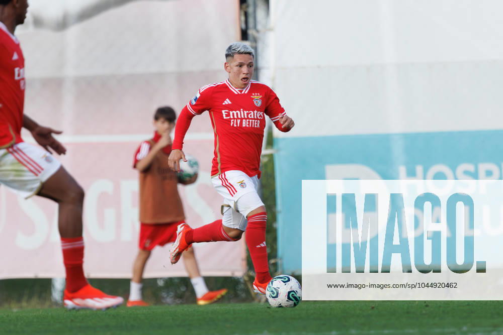 Gianluca Prestianni during Liga Portugal 2 game between SL Benfica B and Pacos De Ferreira at Benfica Campus, Seixal, Lisbon, Portugal. (Maciej Rogowski) Lisbon Benfica Campus Portugal