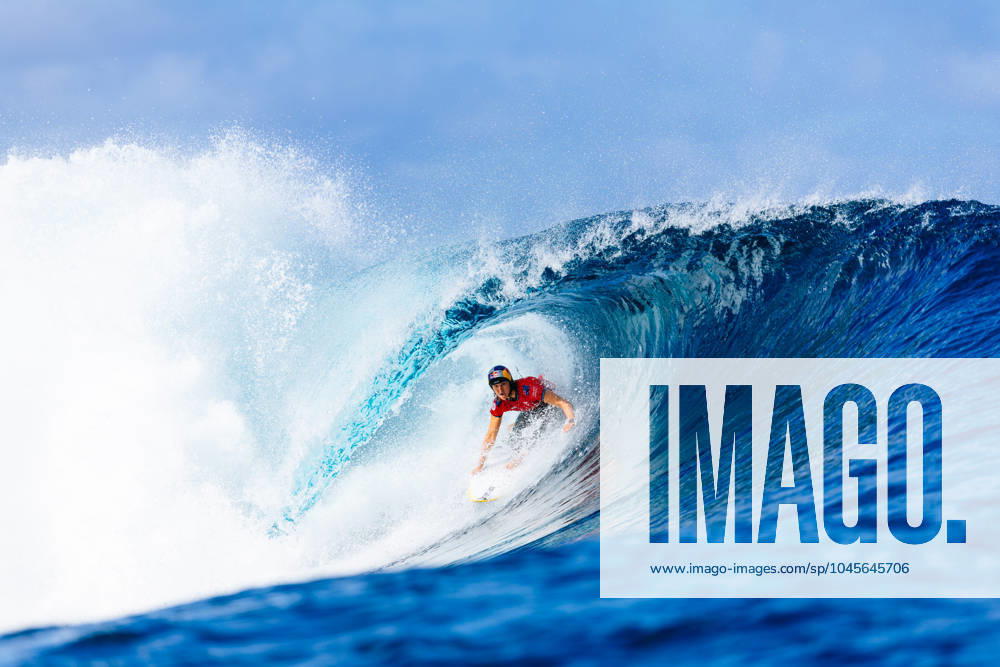 SURFING WSL TAHITI PRO, A supplied image obtained on Sunday, May 26, 2024, of Molly Picklum of Australia surfs in Heat 4 of the Opening Round during the SHISEIDO Tahiti Pro at Teahupo o, Tahiti. ( NO ARCHIVING, , NO USE IN BOOKS WITHOUT CONSENT TAHITI