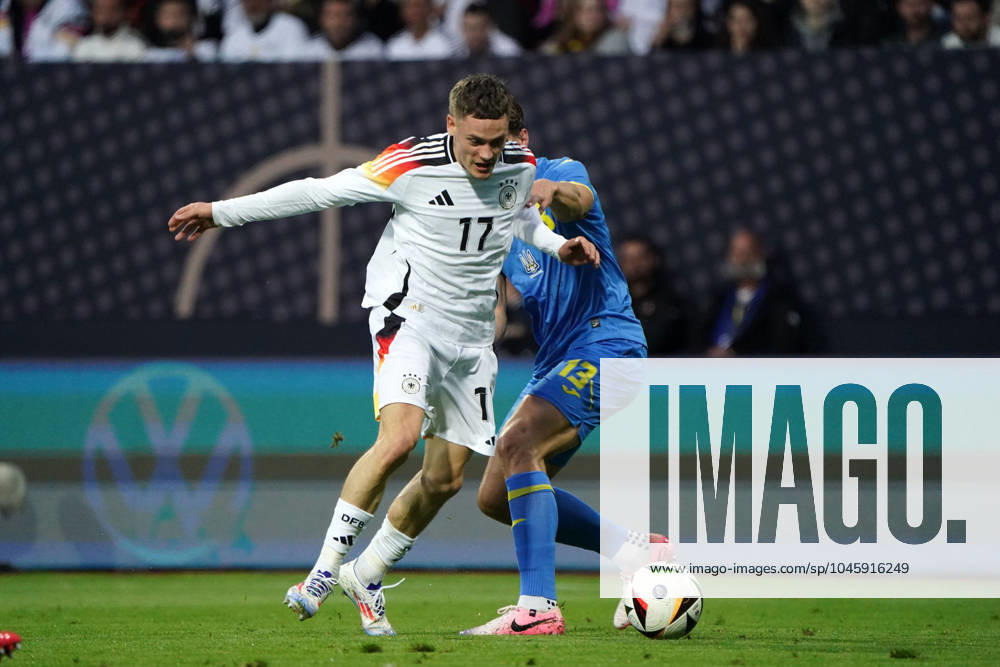 Männer Nationalmannschaft, Fussball, Freundschaftsspiel, Länderspiel, Testspiel, Deutschland-Ukraine , 03.06.2024, Max-Morlock Stadion Nürnberg Florian Wirtz Deutschland, Illia Zabarnyi , Ukraine