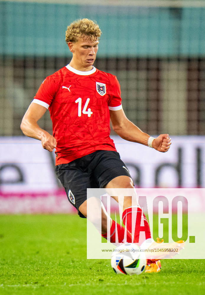SOCCER - AUT vs SRB, test match VIENNA,AUSTRIA,04.JUN.24 - SOCCER - OEFB International Friendly, Länderspiel, Nationalmannschaft match, Austria vs Serbia. Image shows Leopold Querfeld (AUT). GEPAxpictures Eisner