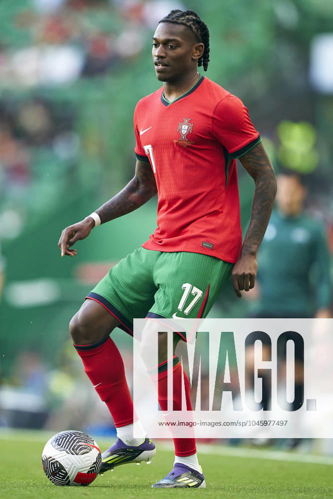 Portugal V Finland - International Friendly, Länderspiel, Nationalmannschaft Rafael Leao of Portugal is playing during the international friendly match between Portugal and Finland at Jose Alvalade Stadium in Lisbon, Portugal, on June 4, 2024. Lisbon Portugal