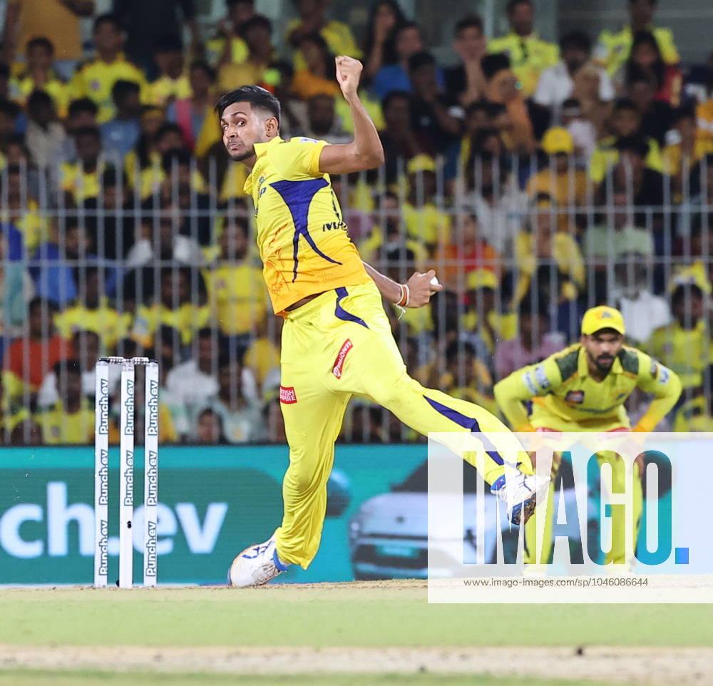 Cricket : Tata IPL 2024 Tata IPL 2024 : Chennai, India, 23rd April 2024: CSK Vs LSG : ( Chennai Super Kings Vs Lucknow Super Giants) In MAC Stadium Chennai. CSK WERE 210-4 IN 20 OVERS. LSG WON BY 6 WICKETS IN 19.3 OVERS. STONIS 124 NOT OUT. Matheesha Pathirana Seshadri SUKUMAR