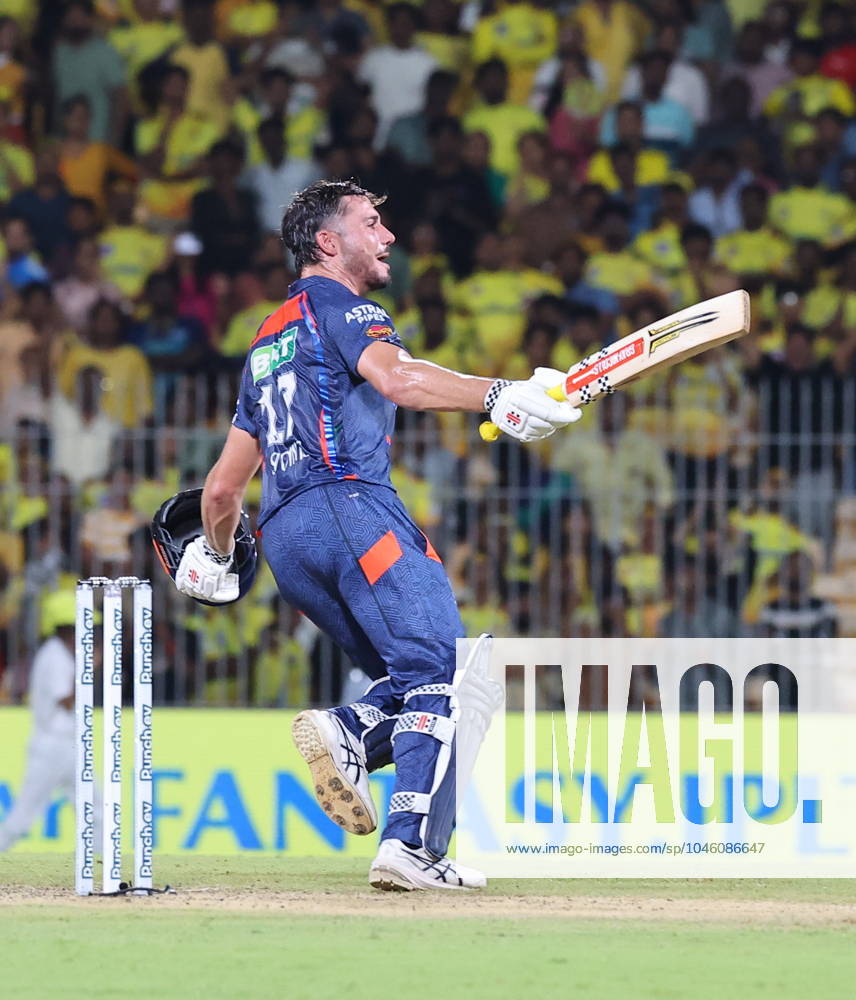 Cricket : Tata IPL 2024 Tata IPL 2024 : Chennai, India, 23rd April 2024: CSK Vs LSG : ( Chennai Super Kings Vs Lucknow Super Giants) In MAC Stadium Chennai. CSK WERE 210-4 IN 20 OVERS. LSG WON BY 6 WICKETS IN 19.3 OVERS. STONIS 124 NOT OUT. Seshadri SUKUMAR