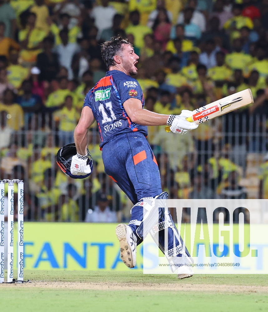 Cricket : Tata IPL 2024 Tata IPL 2024 : Chennai, India, 23rd April 2024: CSK Vs LSG : ( Chennai Super Kings Vs Lucknow Super Giants) In MAC Stadium Chennai. CSK WERE 210-4 IN 20 OVERS. LSG WON BY 6 WICKETS IN 19.3 OVERS. STONIS 124 NOT OUT. Seshadri SUKUMAR
