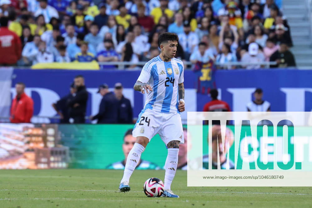 Chicago, USA, June 9, 2024: Enzo Fernandez (24 Argentina) in action during the friendly match between Argentina and Ecuador on Sunday June 9 at Soldier Field, Chicago, USA. (NO COMMERCIAL USAGE). (Shaina Benhiyoun SPP)