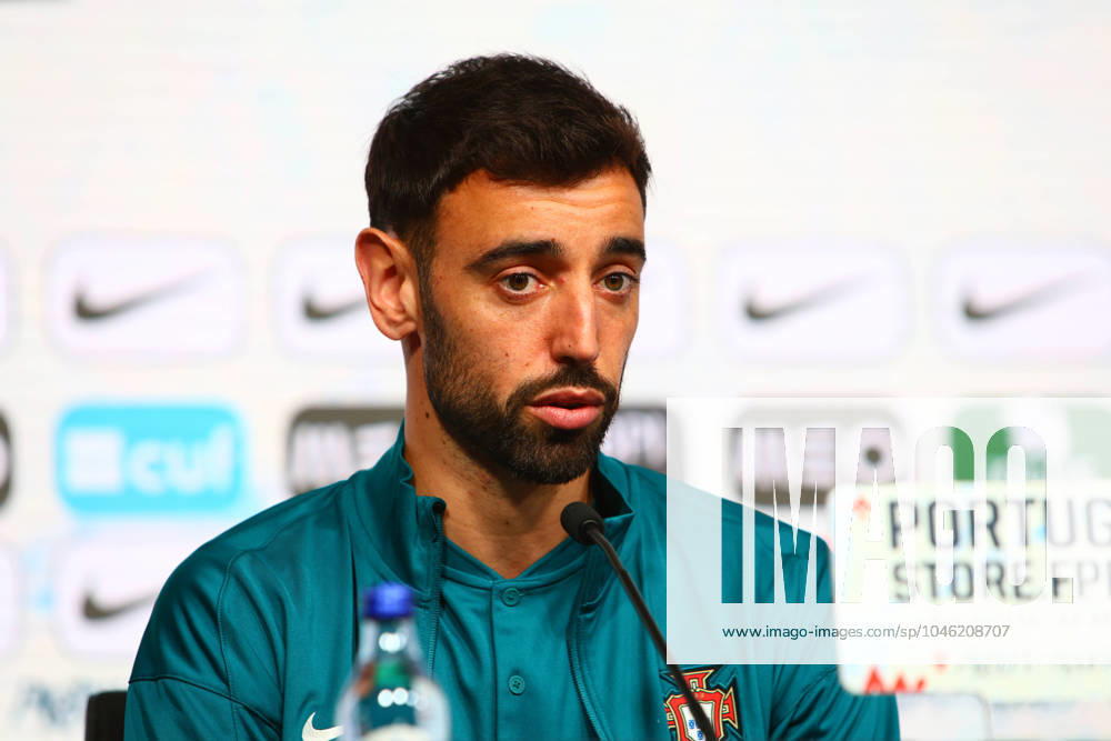 Portugal Lissabon , Fussball Nationalmannschaft, Selecao,10.06.2024 , Pressekonferenz für das Freundschaftsspiel Portugal - Irland ,Vorbereitungsspiel zur Europameisterschaft 2024 , Bruno Fernandes (Portugal)