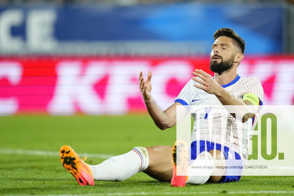 France v Canada - International Friendly, Länderspiel, Nationalmannschaft Olivier Giroud centre-forward of France and AC Milan lament a failed occasion during the friendly match between France and Canada at Nouveau Stade Bordeaux on June 9, 2024 in Bordeaux, France. Bordeaux France