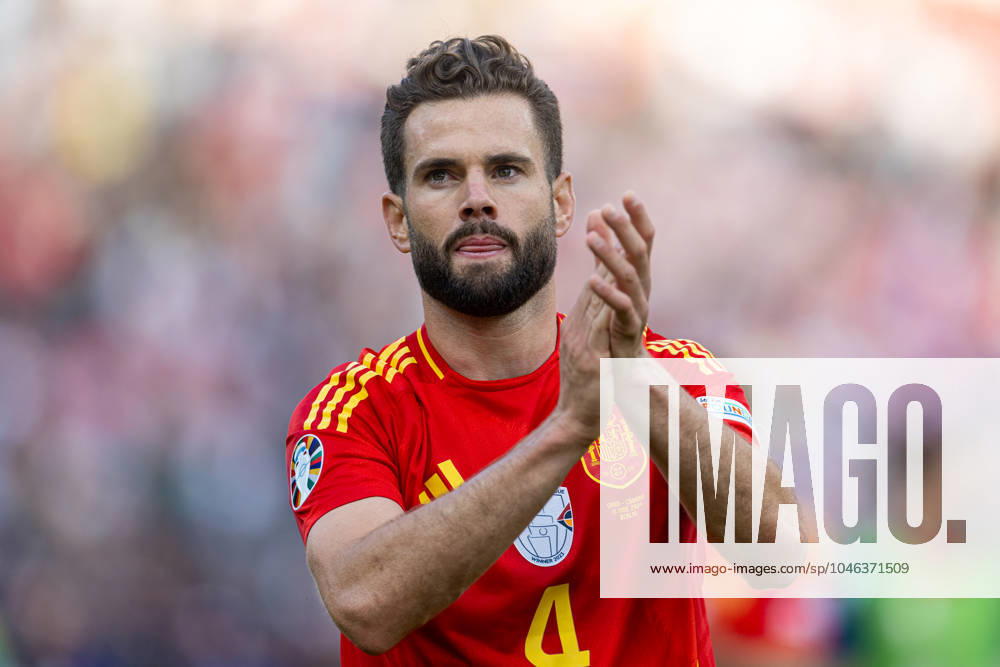 Football - UEFA EURO, EM, Europameisterschaft,Fussball 2024 - Group B - Spain v Croatia BERLIN, GERMANY - Saturday, June 15, 2024: Spain s Josà Ignacio Fernandez Iglesias Nacho celebrates after the UEFA Euro 2024 Group B match between Spain and Croatia at the Olympiastadion. Spain won 3-0. (Photo by David Rawcliffe Propaganda) BERLIN Olympiastadion BERLIN GERMANY