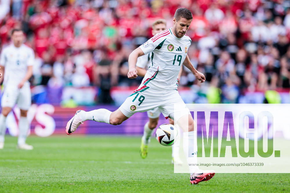 UEFA EURO 2024: Ungarn - Schweiz; 14.06.2024 Barnabas Varga (Ungarn, 19) am Ball UEFA EURO 2024: Ungarn - Schweiz; Cologne Stadium, Köln am 15.06.2024