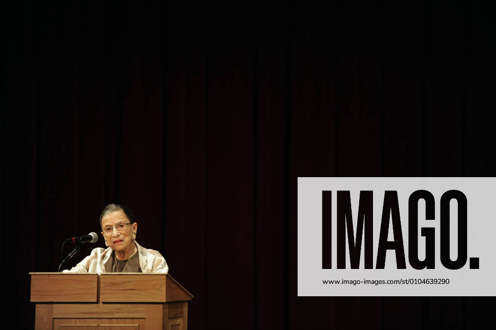 IMAGO ICONS: Ruth Bader Ginsburg September 17, 2013 - Stanford, California, U.S. - RUTH BADER GINSBURG speaks at the Stanford School of Law in Stanford, California. Stanford U.S. - ZUMAed1_ 20130917_zaf_ed1_004