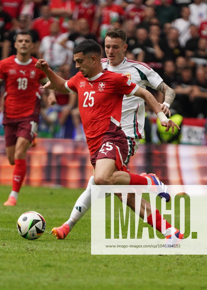 Fussball, UEFA EURO, EM, Europameisterschaft,Fussball 2024, EM 2024, Gruppenphase, Gruppe A, Ungarn-Schweiz Köln Stadion Zeki Amdouni, Schweiz ,Aktion, Einzelbild
