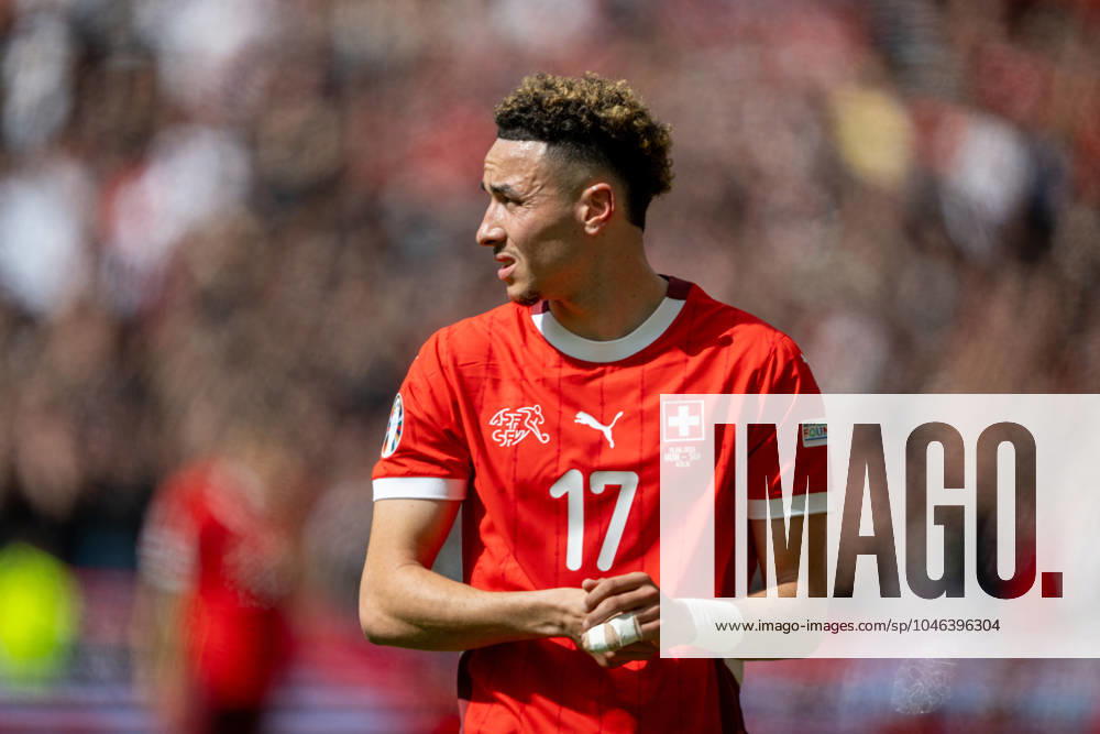 GER, EURO 2024, Group A, Ungarn (HUN) vs Schweiz (SUI) 15.06.2024, Cologne Stadium, Koeln, GER, EURO 2024, Group A, Ungarn (HUN) vs Schweiz (SUI) Im Bild: Ruben Vargas (Schweiz SUI, 17) Einzelaktion, Halbkörper Halbkoerper; Freisteller, Einzelbild, Aktion, Action, Spielszene; Gestik, Mimik, Emotionen;