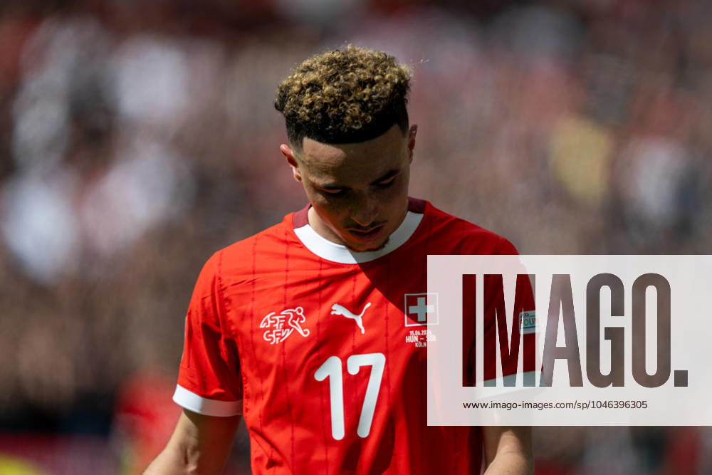 GER, EURO 2024, Group A, Ungarn (HUN) vs Schweiz (SUI) 15.06.2024, Cologne Stadium, Koeln, GER, EURO 2024, Group A, Ungarn (HUN) vs Schweiz (SUI) Im Bild: Ruben Vargas (Schweiz SUI, 17) Einzelaktion, Halbkörper Halbkoerper; Freisteller, Einzelbild, Aktion, Action, Spielszene; Gestik, Mimik, Emotionen;