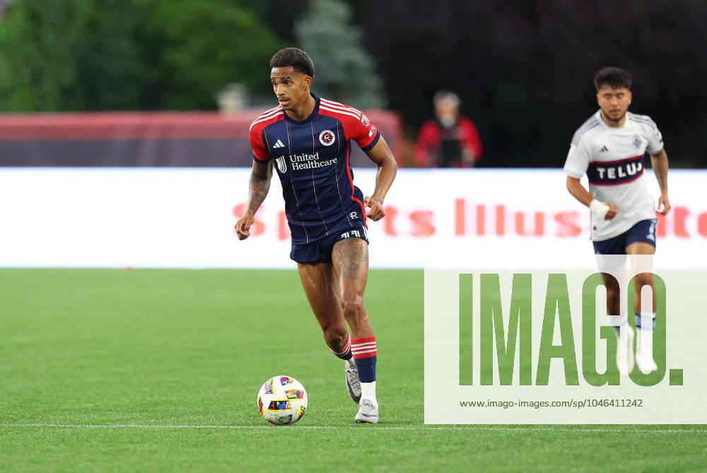 Foxborough, MA, USA; New England Revolution midfielder Dylan Borrero (11) in action during the MLS, Fussball Herren, USA match between Vancouver Whitecaps FC and New England Revolution. CSM Foxborough United States - ZUMAc04_ 20240615_zma_c04_239