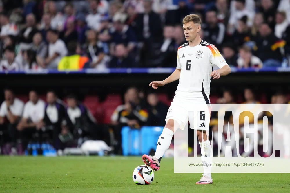 Germany v Scotland: Group A - UEFA EURO, EM, Europameisterschaft,Fussball 2024 Joshua Kimmich right-back of Germany and Bayern Munich controls the ball during the UEFA EURO 2024 group stage match between Germany and Scotland at Munich Football on June 14, 2024 in Munich, Germany. Munich Germany