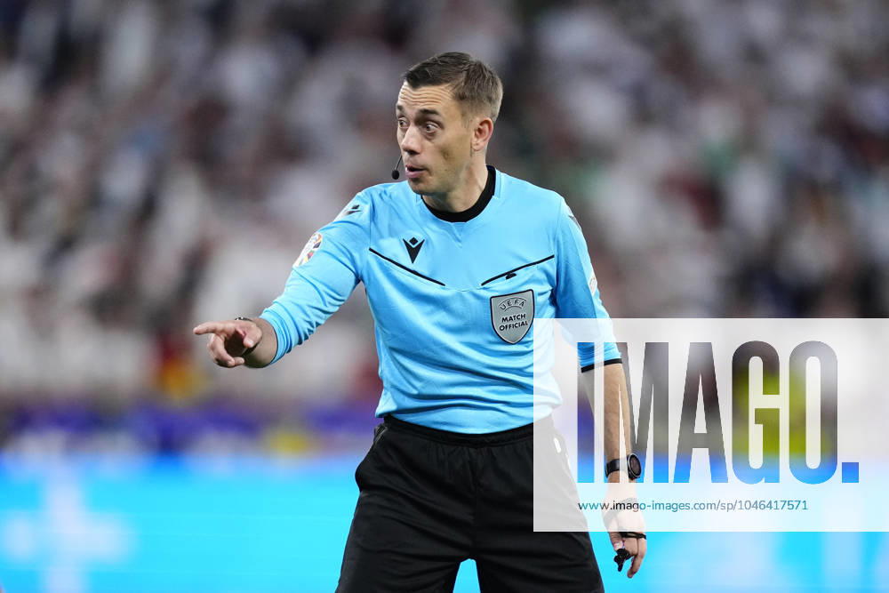 Germany v Scotland: Group A - UEFA EURO, EM, Europameisterschaft,Fussball 2024 Referee Clement Turpin during the UEFA EURO 2024 group stage match between Germany and Scotland at Munich Football Arena on June 14, 2024 in Munich, Germany. Munich Germany