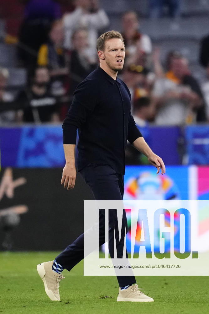 Germany v Scotland: Group A - UEFA EURO, EM, Europameisterschaft,Fussball 2024 Julian Nagelsmann head coach of Germany celebrates victory after the UEFA EURO 2024 group stage match between Germany and Scotland at Munich Football Arena on June 14, 2024 in Munich, Germany. Munich Germany