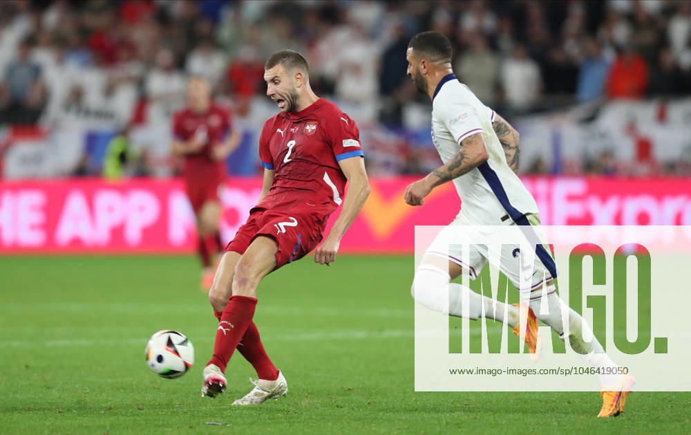 SERBIA vs ENGLAND STRAHINJA PAVLOVIC, Serbian football player, at the match against England, at Arena Aufschalke. Gelsenkirchen, 16.06.2024. MN Press photo FOOTBALL, UEFA, SERBIA, ENGLAND Gelsenkirchen Arena Aufschalke Germany