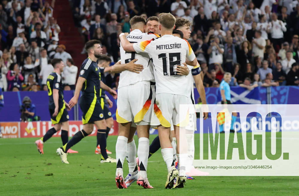 Fussball, Herren, UEFA Europameisterschaft 2024, Eröffnungsspiel, Gruppe A, Deutschland - Schottland, Torjubel zum 4:0, Torschütze: Niclas Fuellkrug (Deutschland) München Allianz Arena Bayern Deutschland (DE)