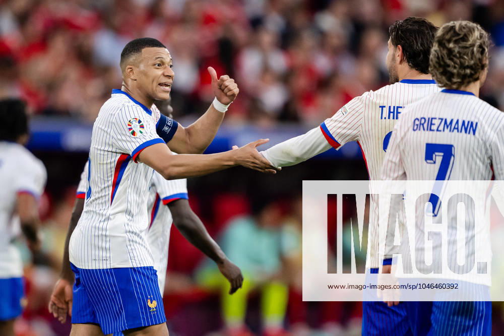 Kylian Mbappà of France celebrates the 0-1 goal during the UEFA EURO, EM, Europameisterschaft,Fussball 2024 Football Championship match between Austria and France on June 17, 2024 in Düsseldorf. Photo: Jesper Zerman BILDBYRAN kod JZ JZ0540 fotboll football soccer fotball fotbolls-em europamästerskap em uefa euro uefa european football championship euro 2024 österrike austria frankrike france bbeng jubel