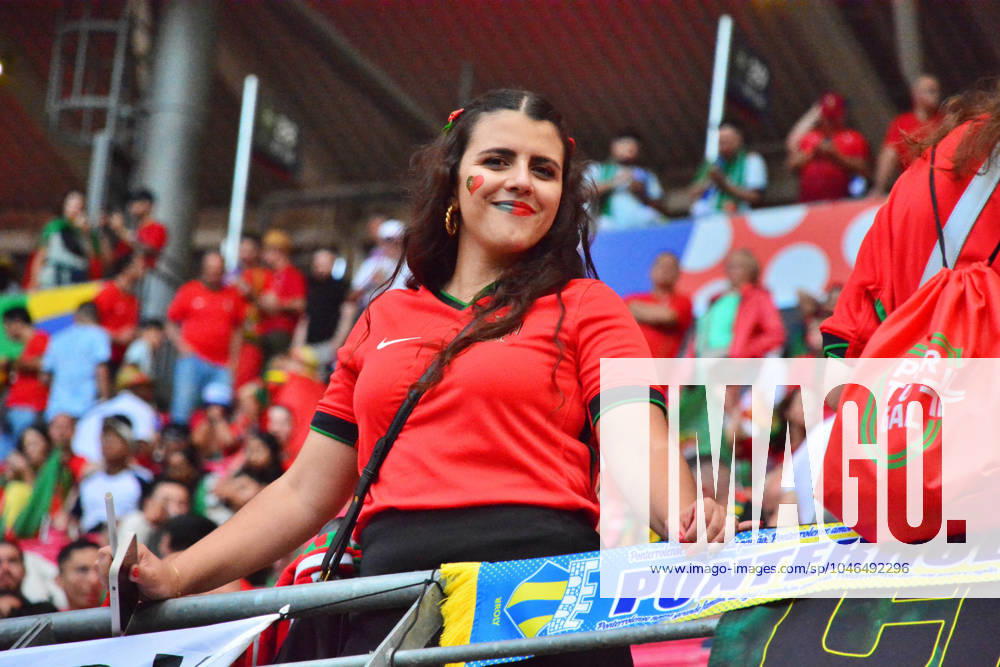 UEFA European Football Championship - UEFA EURO, EM, Europameisterschaft,Fussball 2024 - Portugal vs Czech Republic Portugal supporter during UEFA Euro 2024 - Portugal vs Czech Republic, UEFA European Football Championship in Leipzig, Germany, June 18 2024 Leipzig Germany