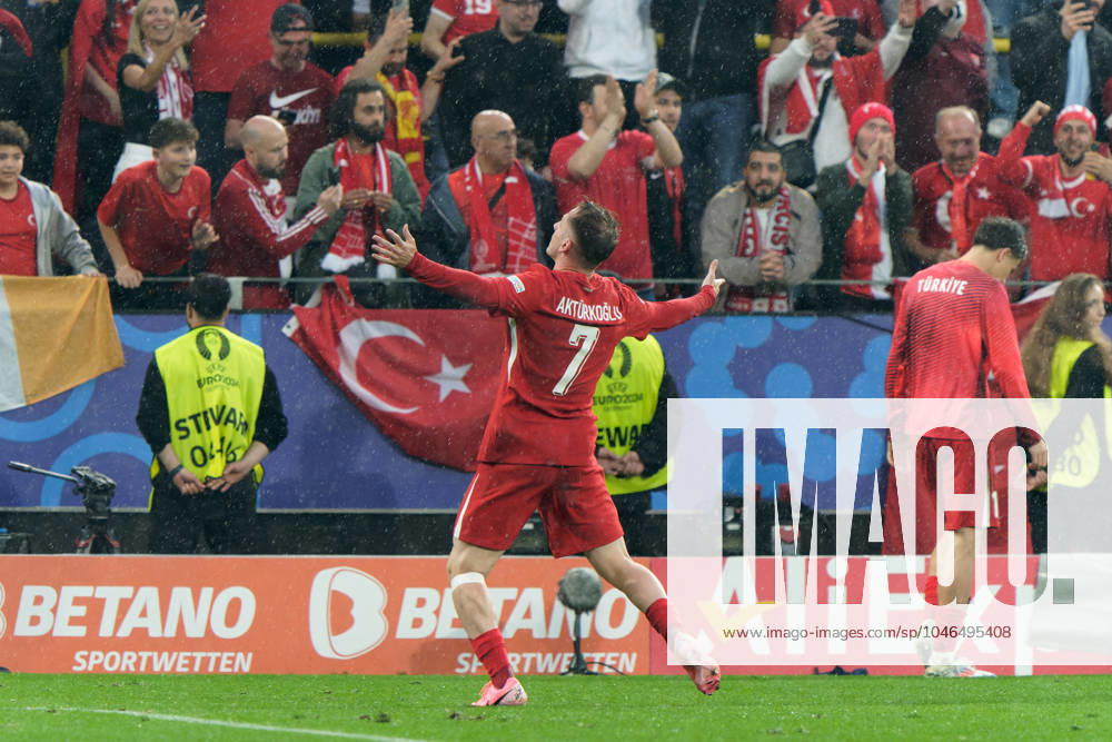 Kerem Akturkoglu of Turkey celebrates after scoring a goal during UEFA EURO, EM, Europameisterschaft,Fussball 2024 - Turkiye vs Georgia, UEFA European Football Championship in Dortmund, Germany, June 18 2024