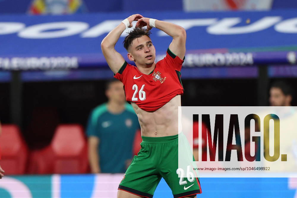 Leipzig Stadium Leipzig, Tuesday, June 18, 2024 UEFA EURO, EM, Europameisterschaft,Fussball 2024 Germany, Group F stage Matchday 1 Group F Portugal - Czechia, Francisco Conceicao (Portugal) Torjubel, Goal celebration, celebrate the goal