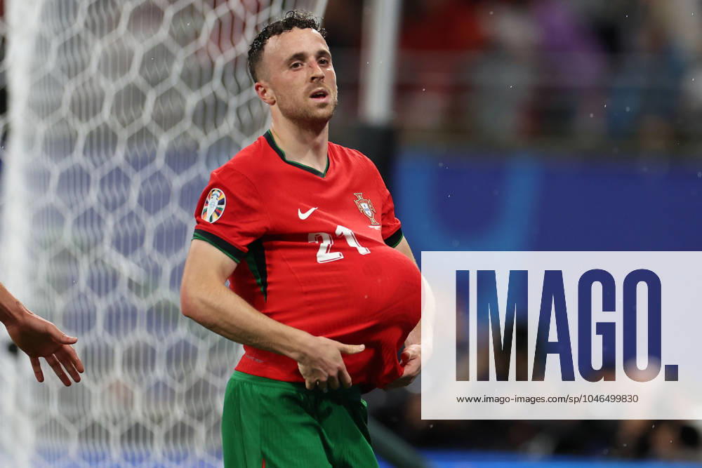 Leipzig Stadium Leipzig, Tuesday, June 18, 2024 UEFA EURO, EM, Europameisterschaft,Fussball 2024 Germany, Group F stage Matchday 1 Group F Portugal - Czechia, Diogo Jota (Portugal) Torjubel, Goal celebration, celebrate the goal