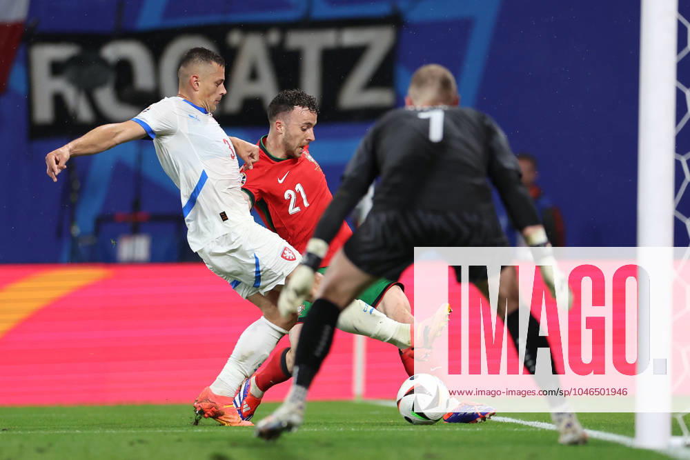 Leipzig Stadium Leipzig, Tuesday, June 18, 2024 UEFA EURO, EM, Europameisterschaft,Fussball 2024 Germany, Group F stage Matchday 1 Group F Portugal - Czechia, Diogo Jota (Portugal)